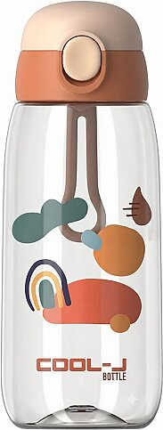 GIPTA K7552 TRİTAN PİPETLİ KİLİTLİ MATARA TURUNCU 600ml (K755200-5001) - 1