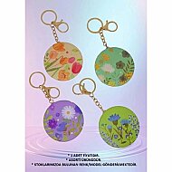 GIPTA K9918 CEP AYNASI BİG FLOWER ANAHTARLIKLI YUVARLAK (K991800-5001) - GIPTA