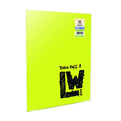 Gıpta 2389 Lw M-Type Hafif Plastik Kapak Defter A5 Kareli 60 Yaprak (2389000-2011) - 1