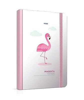GIPTA 4185 MAGENTA LASTİKLİ SERT KAPAK DEFTER A5 ÇİZGİLİ 120 YAPRAK (4185000-2011)