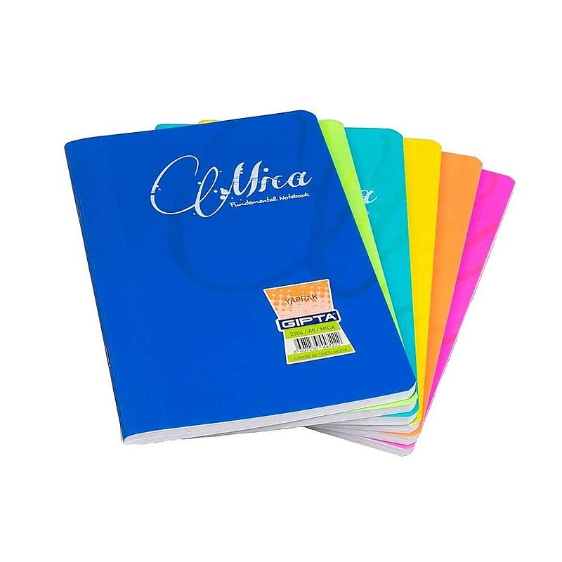 GIPTA 2972 MİCA PLASTİK KAPAK DEFTER A4 DÜZ 80 YAPRAK (2972000-2011)