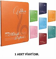 GIPTA 1482 MİCA PLASTİK KAPAK MÜZİK DEFTERİ 17x24 40 YAPRAK (1482000-2011) - GIPTA