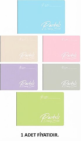 GIPTA 4162 PASTELS PLASTİK KAPAK RESİM DEFTERİ 17x24 32 YAPRAK (4162000-2011) - 1