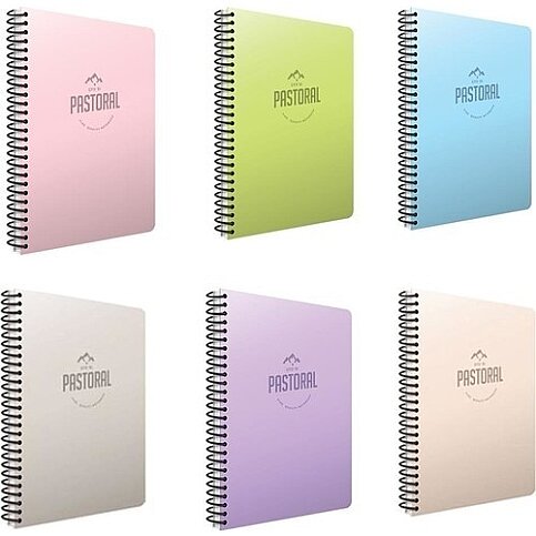 GIPTA 5553 PASTORAL SPİRALLİ PLASTİK KAPAK DEFTER A4 KARELİ 160 YAPRAK (5553000-2011) - 1