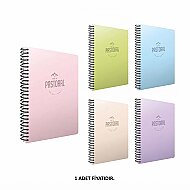 GIPTA 3245 PASTORAL SPİRALLİ PLASTİK KAPAK DEFTER A4 KARELİ 96 YAPRAK (3245000-2011) - GIPTA