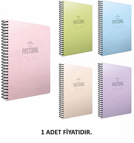 GIPTA 3245 PASTORAL SPİRALLİ PLASTİK KAPAK DEFTER A4 KARELİ 96 YAPRAK (3245000-2011) - 1