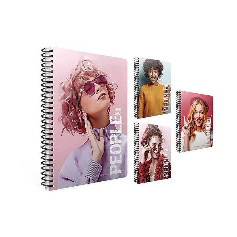 GIPTA 6260 PEOPLE SPİRALLİ SERT KAPAK DEFTER 17x24 ÇİZGİLİ 120 YAPRAK (6260000-2011)