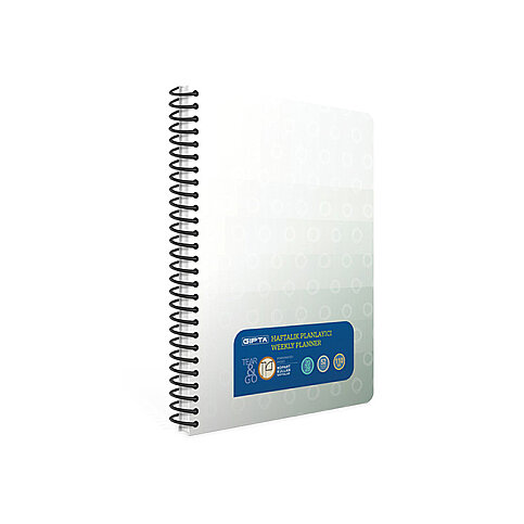 Gıpta 3410 Planner Flexi Spiralli Sert Kapak Defter 20x28 Çizgili 52 Yaprak (3410000-2011) - 1