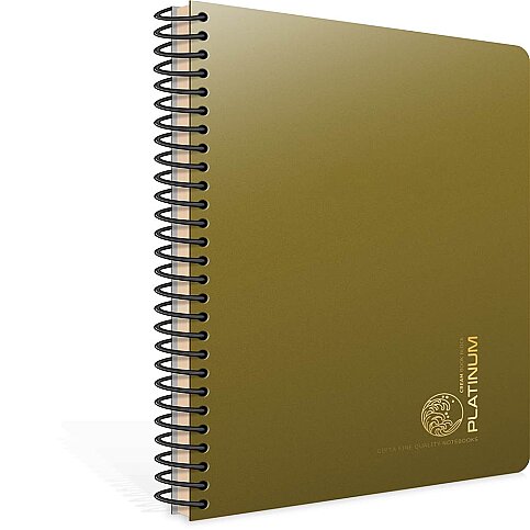 Gıpta 5693 Platinum Spiralli Plastik Kapak Defter 17x24 Kareli 100 Yaprak (5693000-2011) - 2