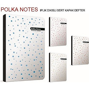 GIPTA 5564 POLKA SERT KAPAK DEFTER 13x21 DÜZ 120 YAPRAK (5564000-2011)
