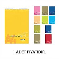 GIPTA 1398 PRO-BLOCK SPİRALLİ BLOKNOT A4 KARELİ 40 YAPRAK (1398000-2181) - GIPTA