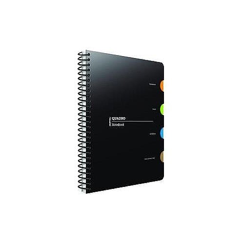 GIPTA 5548 QUADRO SPİRALLİ DEFTER A4 ÇİZGİLİ 150 YAPRAK 4 SEPERATÖRLÜ (5548000-2011)