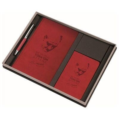 Gıpta S22080 Atatürk Günlük Ajanda 13x21-9x14+Deri Kalem Set (0S22080-2201) - 1