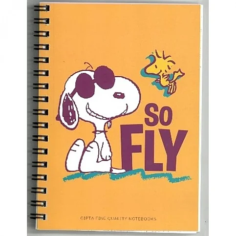 Gıpta 7316 Snoopy Spiralli Karton Kapak Defter A6 Çizgili 80 Yaprak (7316000-2011) - 4