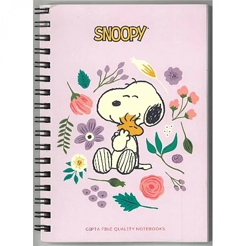 Gıpta 7316 Snoopy Spiralli Karton Kapak Defter A6 Çizgili 80 Yaprak (7316000-2011) - 3