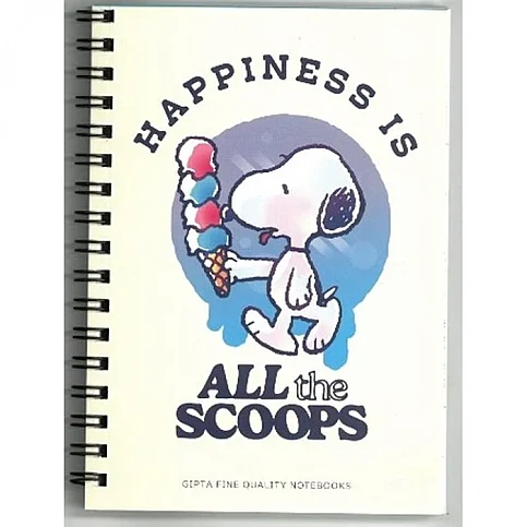 Gıpta 7316 Snoopy Spiralli Karton Kapak Defter A6 Çizgili 80 Yaprak (7316000-2011) - 6