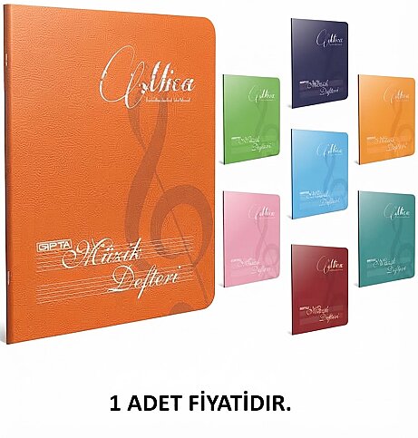 GIPTA 1701 MİCA PLASTİK KAPAK MÜZİK DEFTERİ A4 40 YAPRAK (1701000-2011) - 1