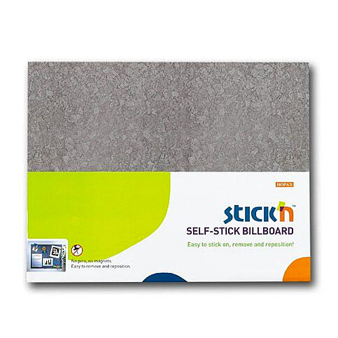 STİCK'N 23024 KENDİNDEN YAPIŞKANLI MANTAR PANO 46x58 GRİ (2302400-5001) - 1