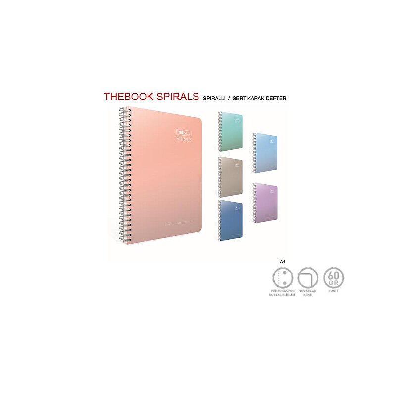 GIPTA 5511 THE BOOK SPİRALLİ SERT KAPAK DEFTER A4 KARELİ 140 YAPRAK (5511000-2011)