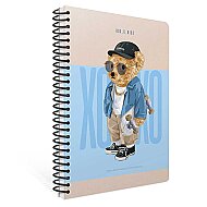 Gıpta 6266 Xoxo Spiralli Sert Kapak Defter 17x24 Çizgili 120 Yaprak (6266000-2011) - GIPTA