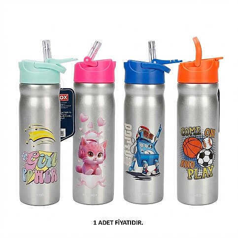 GLOBOX 1140 ÇELİK MATARA BASKILI 500ml - 1