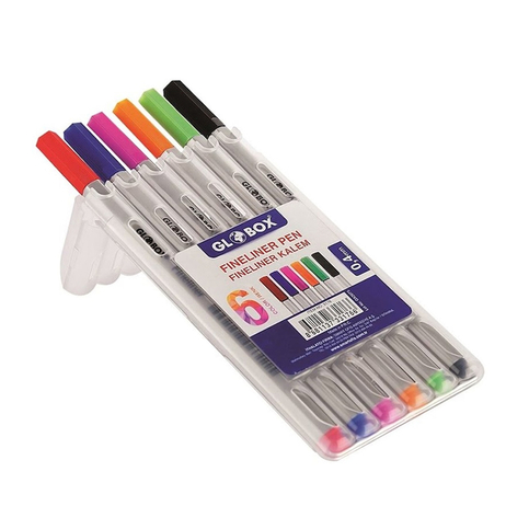 Globox 3176 Fineliner Keçe Uçlu Kalem 0.4Mm 6 Renk - 1