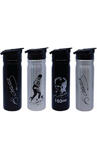 GLOBOX 3267 ÇELİK MATARA ATATÜRK BASKILI 500ml - 1