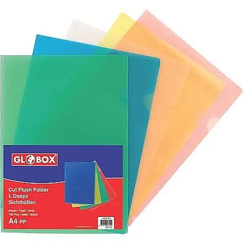 GLOBOX 6642 L POŞET DOSYA A4 YEŞİL 100LÜ - 1