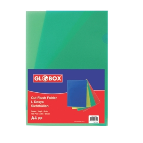 Globox 6642 L Poşet Dosya A4 Yeşil 100Lü - 1