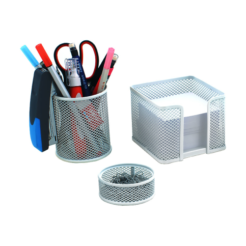 Globox 6154 Metal Perfore Masa Seti Gümüş 3lü - 1