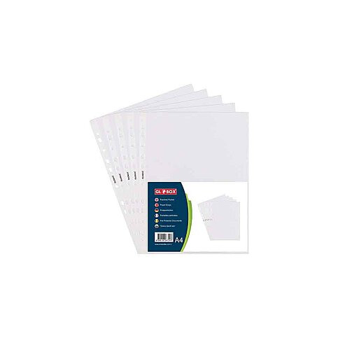 GLOBOX 6724 DELİKLİ POŞET DOSYA A4 100LÜ - 1