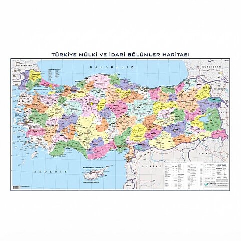 GÜRBÜZ 21012 ÇİFT TARAFLI TÜRKİYE FİZİKİ+SİYASİ HARİTASI - 3