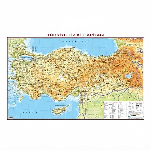 GÜRBÜZ 21012 ÇİFT TARAFLI TÜRKİYE FİZİKİ+SİYASİ HARİTASI - 2
