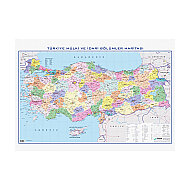 GÜRBÜZ 21023 TÜRKİYE SİYASİ HARİTASI 70x100cm - GÜRBÜZ