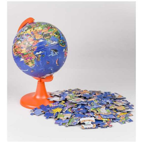 GÜRBÜZ 48152 FİZİKİ KÜRE MY WORLD 15cm+PUZZLE 100 PARÇA - 1