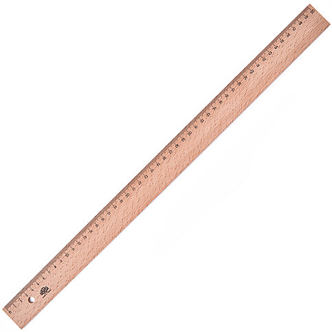 HATAS 0048 TAKVİYESİZ TAHTA CETVEL 50cm - 1