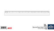 HATAS 0131 EKONOMİK CETVEL 30cm ŞEFFAF - HATAS