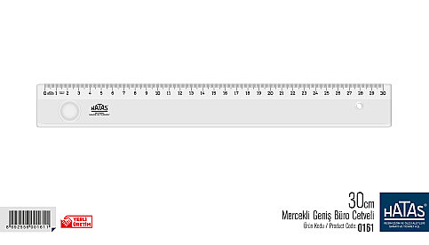 HATAS 0161 MERCEKLİ BÜRO CETVELİ 30cm - 1