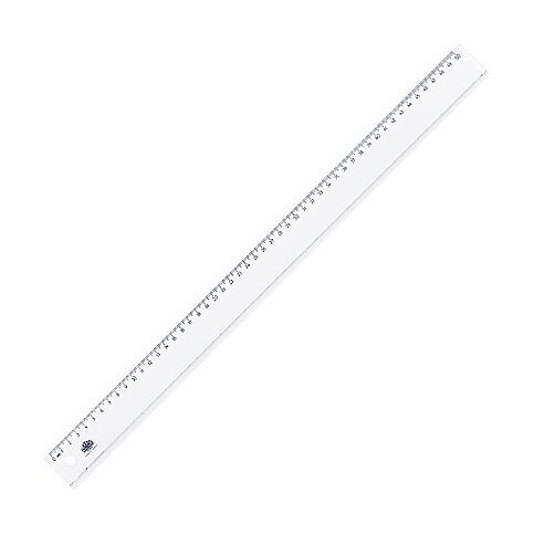 HATAS 0170 GENİŞ PLASTİK CETVEL 50cm ŞEFFAF - 1