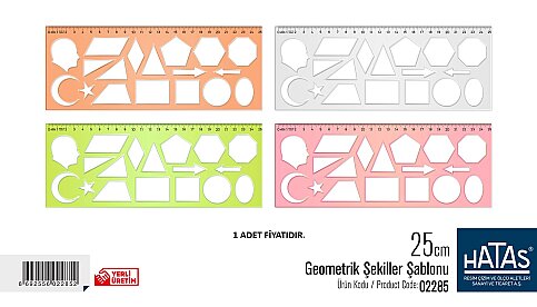 HATAS 02285 GEOMETRİK ŞABLON 25cm - 1