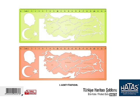 HATAS 02287 TÜRKİYE HARİTASI ŞABLONU - 1