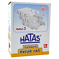 HATAS 02380 HAREKETLİ EVRAK RAFI ŞEFFAF 3LÜ - HATAS