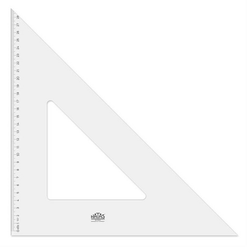 Hatas 0660 Teknik Resim Gönyesi 37cm 45 Derece - 1