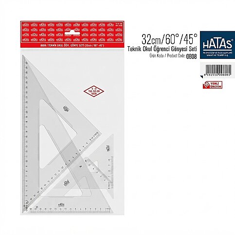 HATAS 0808 EKO ÖĞRENCİ GÖNYESİ 32cm 45-60 DERECE - 1