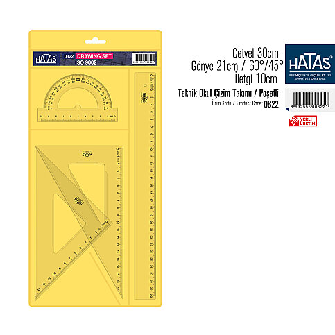 HATAS 0822 TEKNİK OKUL ÇİZİM SETİ - 1
