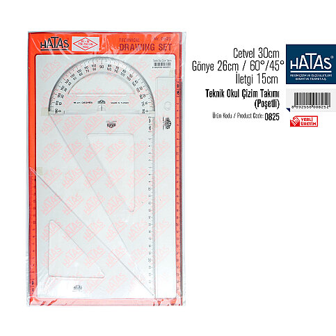 HATAS 0825 TEKNİK OKUL ÇİZİM SETİ - 1
