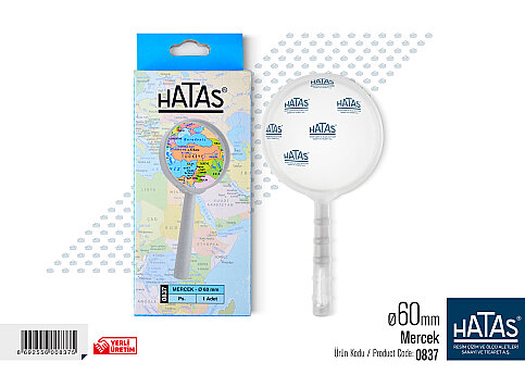 HATAS 0837 PLASTİK ÇERÇEVELİ BÜYÜTEÇ 60mm - 1