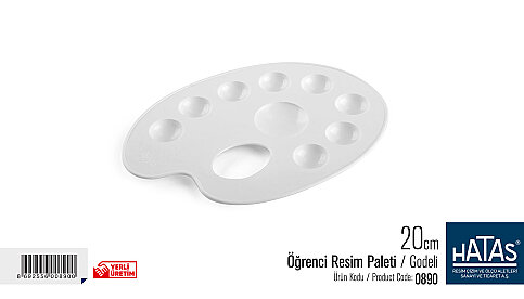 HATAS 0890 ÖĞRENCİ GODELİ RESİM PALETİ 20cm - 1