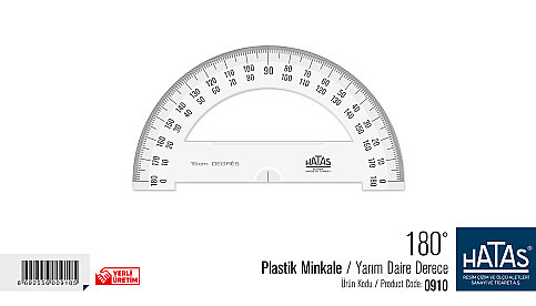 HATAS 0910 YARIM DAİRE PLASTİK MİNKALE 15cm - 1