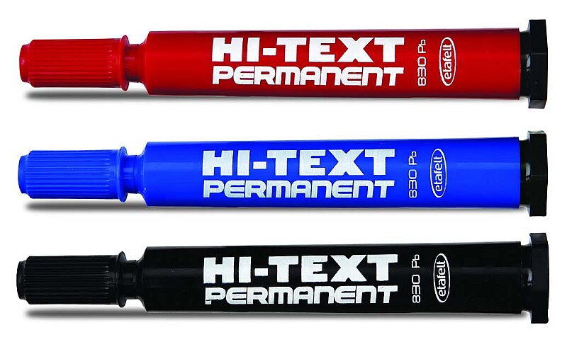 Hİ-TEXT 830PBK PERMANENT MARKÖR KOLİ KALEMİ YUVARLAK UÇ KIRMIZI